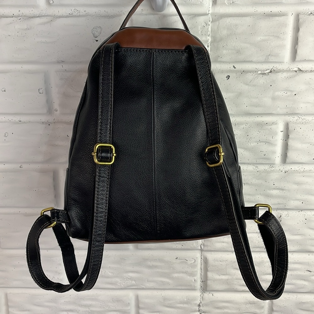 Fossil Black Leather Backpack - image 6